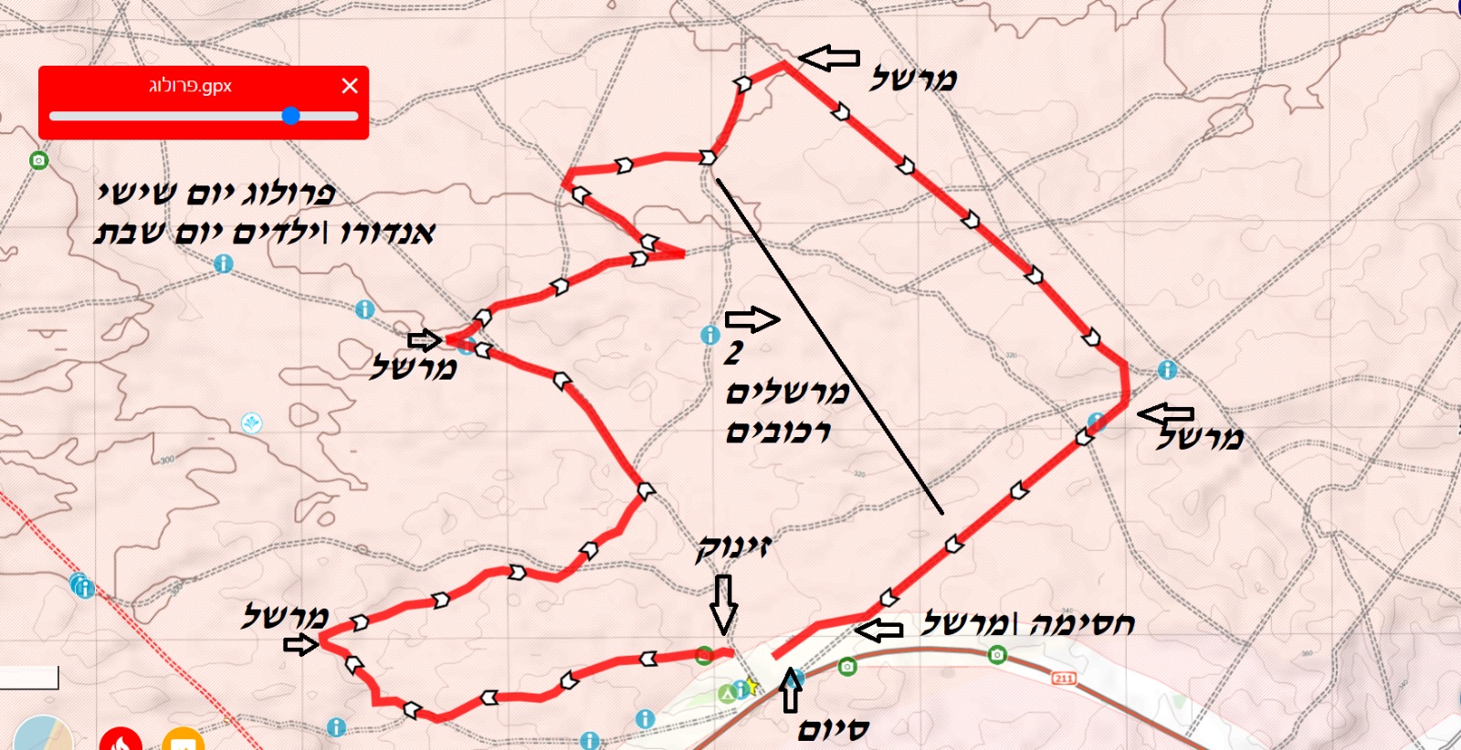מפה 1 - אין כניסה לחולות אשלים